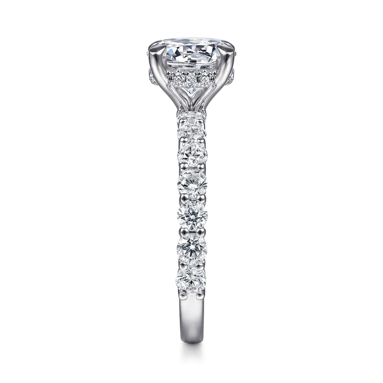 Brosnan - Platinum Round Diamond Engagement Ring - 1.03 ct - Shot 5