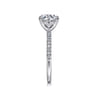 Amata - Platinum Round Diamond Engagement Ring - 0.14 ct