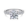 Ulani - Platinum Round Diamond Engagement Ring - 0.96 ct