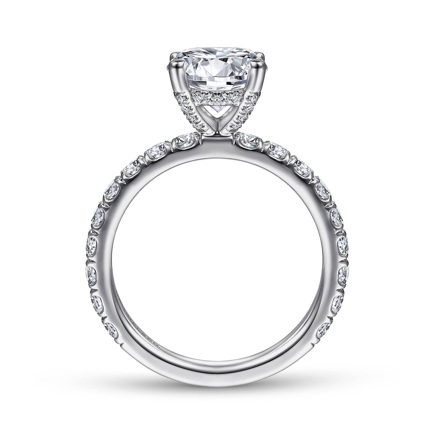 Ulani - Platinum Round Diamond Engagement Ring - 0.96 ct - Shot 2