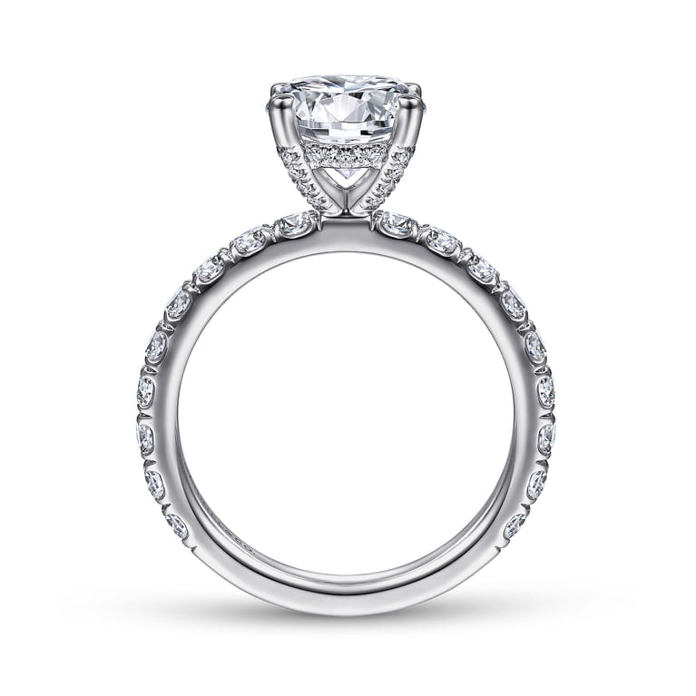 Ulani - Platinum Round Diamond Engagement Ring - 0.96 ct - Shot 2