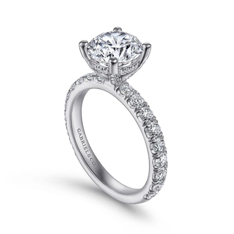 Ulani - Platinum Round Diamond Engagement Ring - 0.96 ct - Shot 3