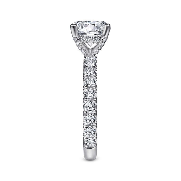 Ulani - Platinum Round Diamond Engagement Ring - 0.96 ct - Shot 5