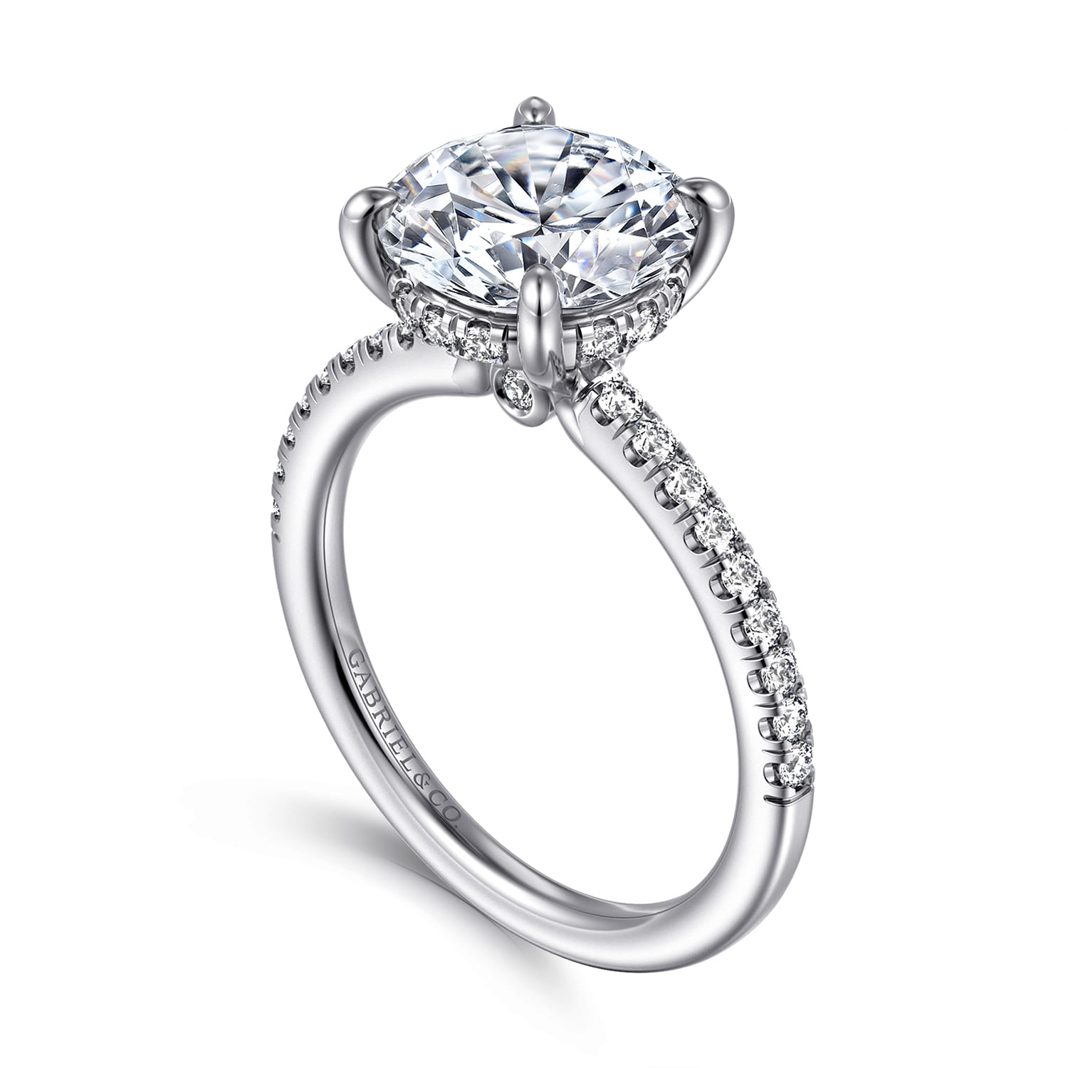 Broderick - Platinum Round Diamond Engagement Ring - 0.33 ct - Shot 3