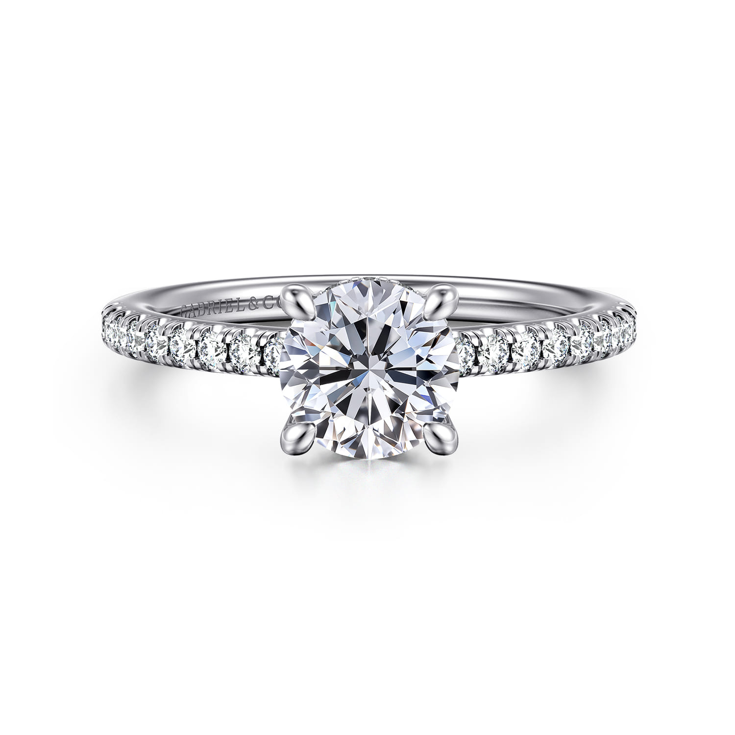 Broderick - Platinum Round Diamond Engagement Ring - 0.28 ct - Shot 1