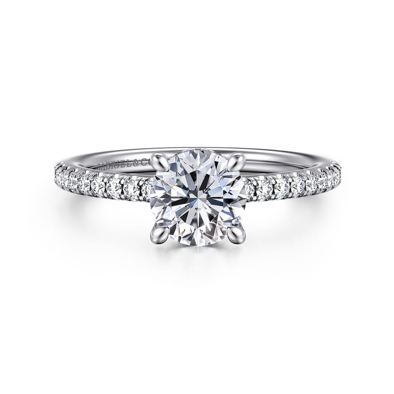 Broderick - Platinum Round Diamond Engagement Ring - 0.28 ct - Shot 1