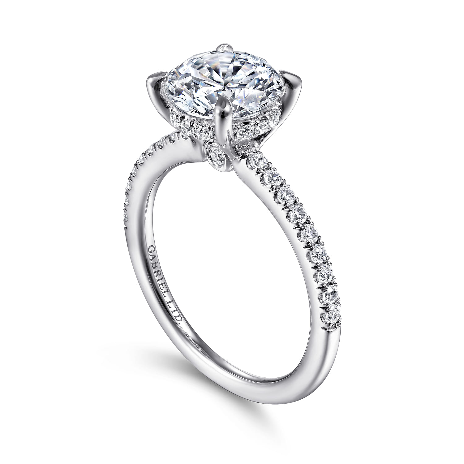 Broderick - Platinum Round Diamond Engagement Ring - 0.31 ct - Shot 3