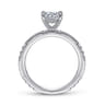 Luca - Platinum Art Deco Round Diamond Channel Set Engagement Ring - 0.6 ct