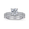 Luca - Platinum Art Deco Round Diamond Channel Set Engagement Ring - 0.6 ct
