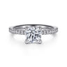 Evelyn - Platinum Round Diamond Engagement Ring - 0.18 ct