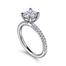 Evelyn - Platinum Round Diamond Engagement Ring - 0.18 ct