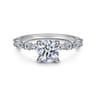 Juliet - Platinum Round Diamond Engagement Ring - 0.46 ct