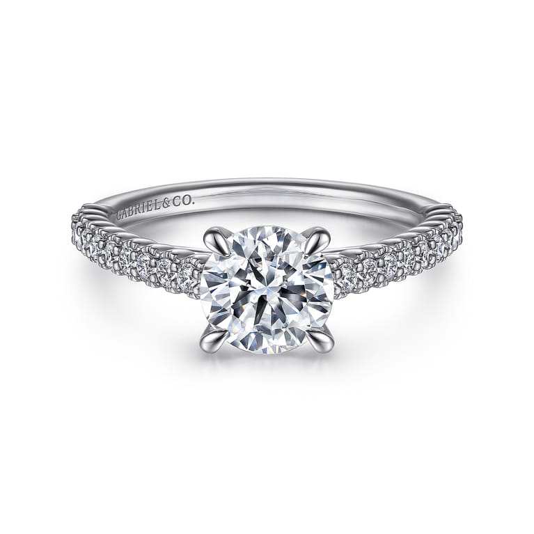 Emberlyn - Platinum Round Diamond Engagement Ring - 0.3 ct - Shot 1