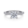 Amena - Platinum Round Diamond Engagement Ring - 0.14 ct