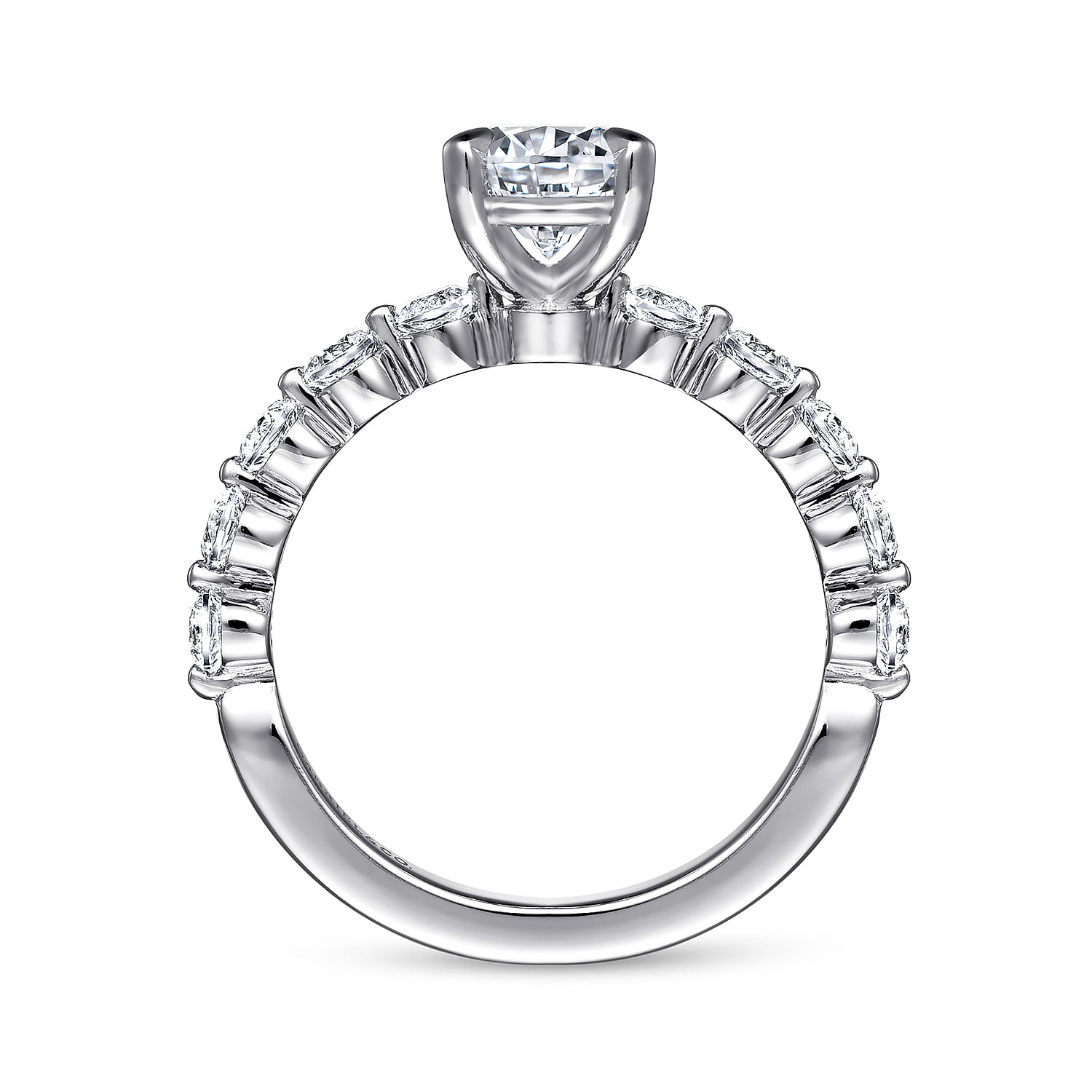 Silvey - Platinum Round Single Prong Diamond Engagement Ring - 0.7 ct - Shot 2