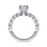 Silvey - Platinum Round Single Prong Diamond Engagement Ring - 0.7 ct