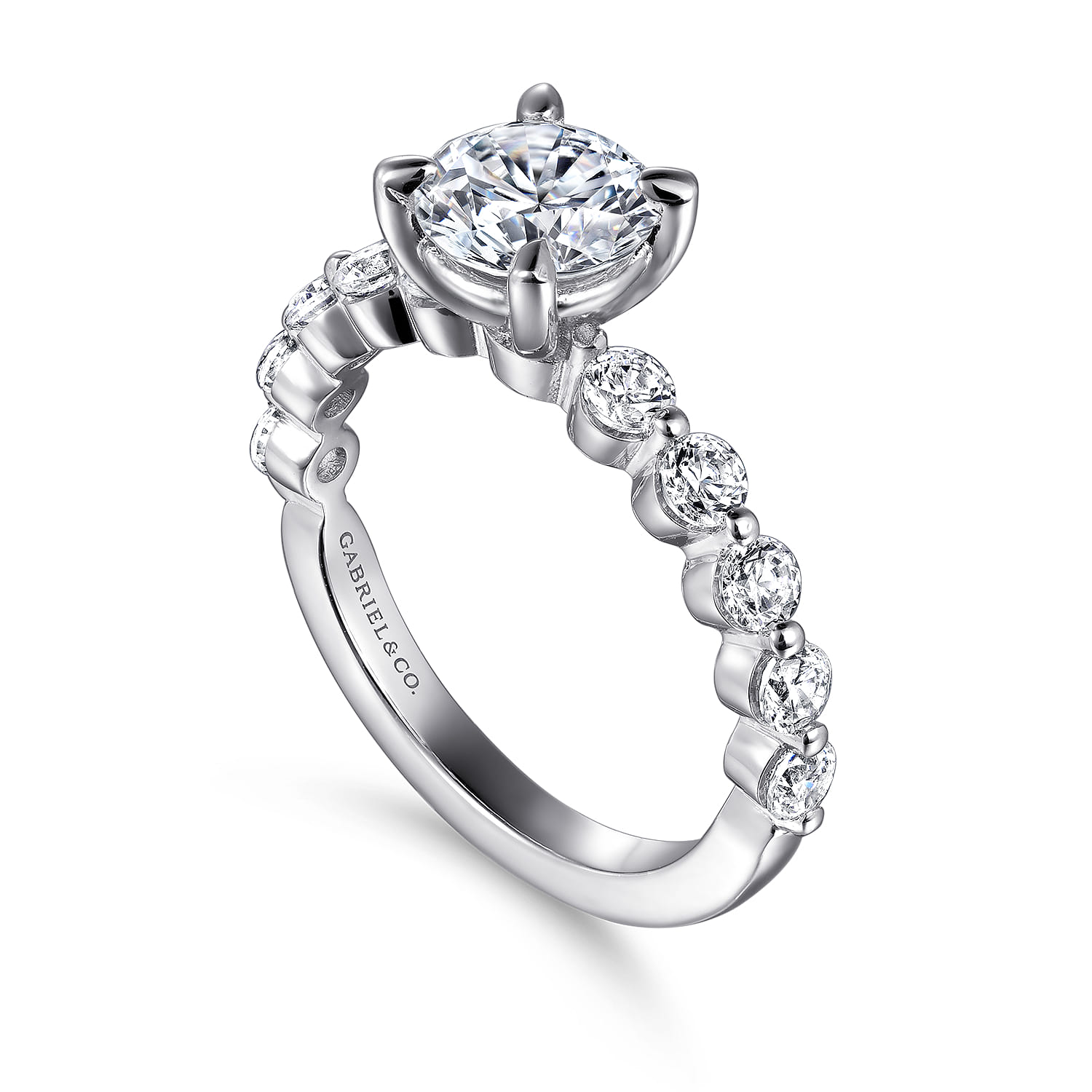 Silvey - Platinum Round Single Prong Diamond Engagement Ring - 0.7 ct - Shot 3