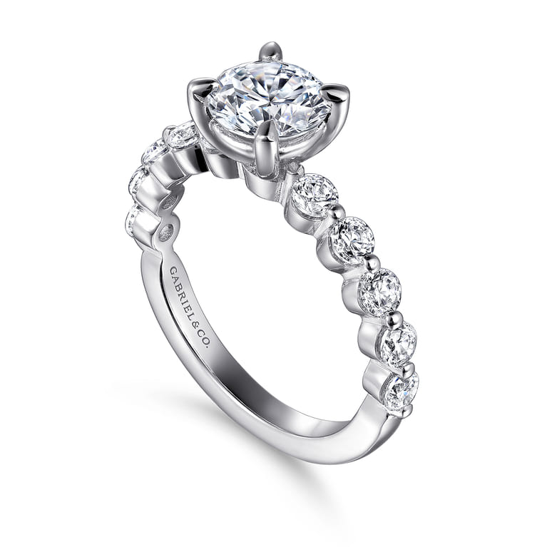 Silvey - Platinum Round Single Prong Diamond Engagement Ring - 0.7 ct - Shot 3