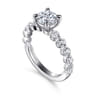 Silvey - Platinum Round Single Prong Diamond Engagement Ring - 0.7 ct