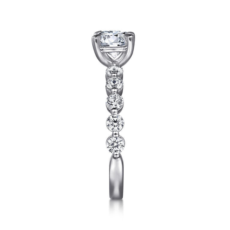 Silvey - Platinum Round Single Prong Diamond Engagement Ring - 0.7 ct - Shot 4