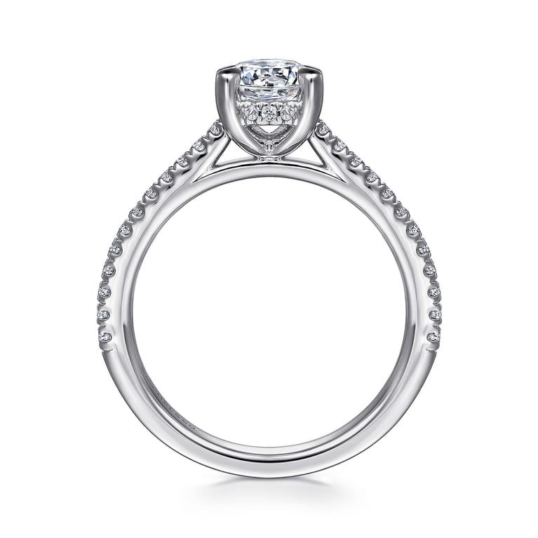 Aline - Platinum Round Diamond Engagement Ring - 0.25 ct - Shot 2