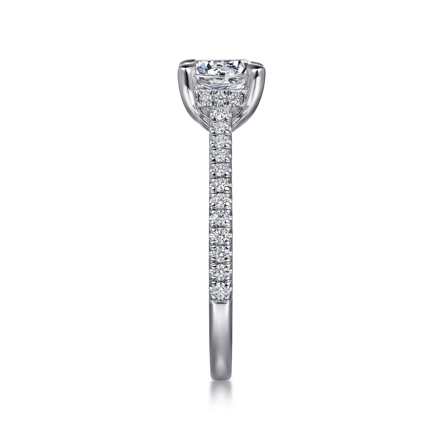 Aline - Platinum Round Diamond Engagement Ring - 0.25 ct - Shot 4