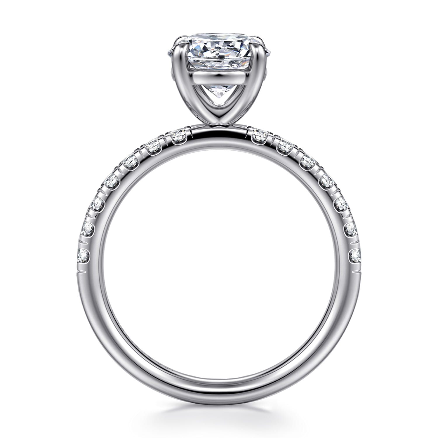 Winslow - Platinum Round Shape Diamond Engagement Ring - 0.35 ct - Shot 2