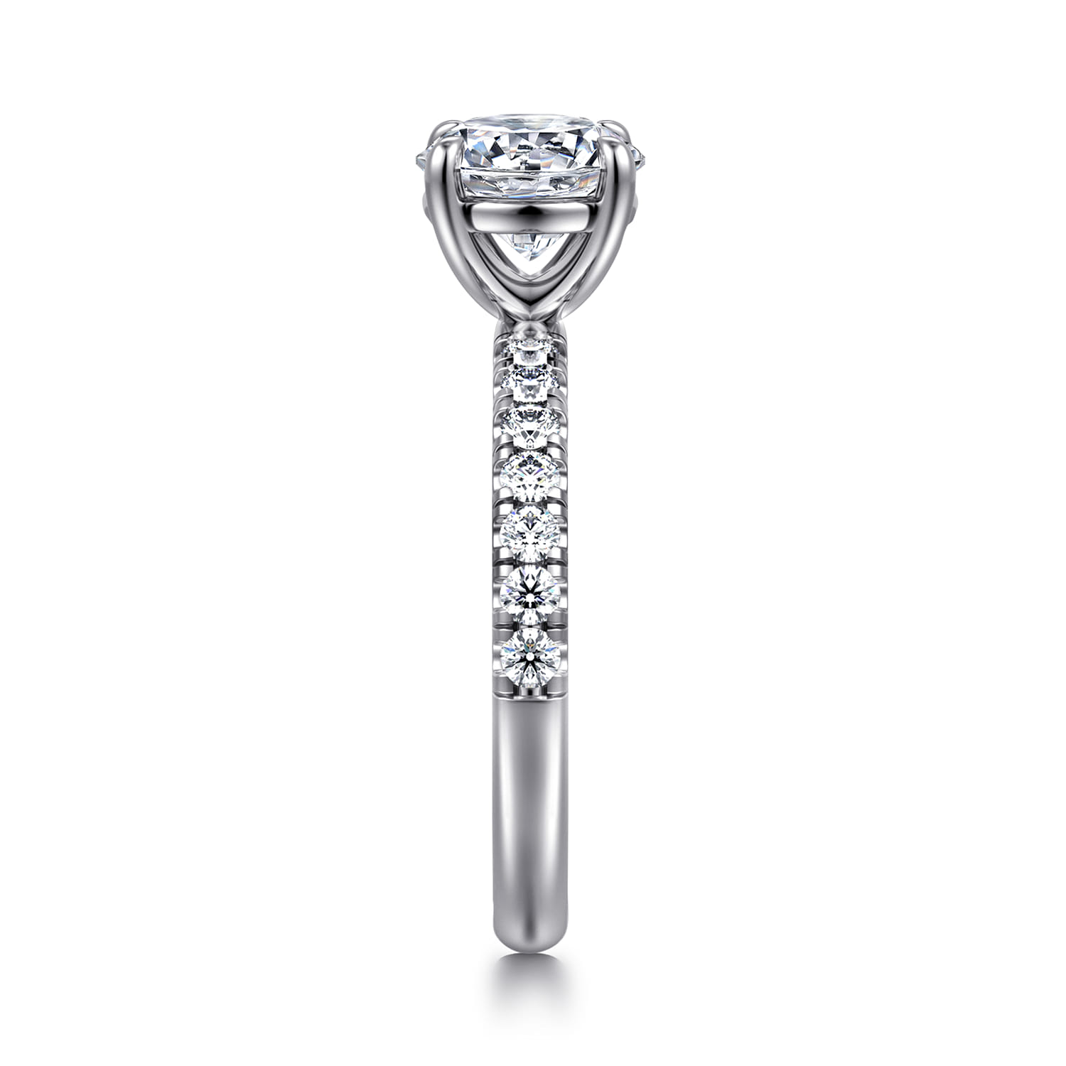 Winslow - Platinum Round Shape Diamond Engagement Ring - 0.35 ct - Shot 4