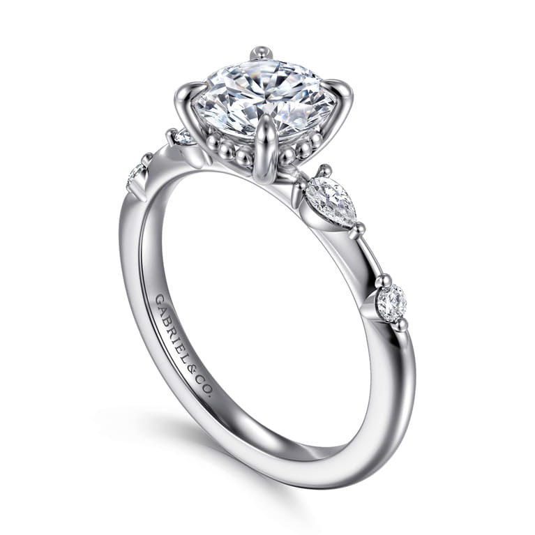 Carinna - Platinum Round Diamond Engagement Ring - 0.23 ct - Shot 3