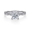 Sadie - Platinum Round Diamond Engagement Ring - 0.12 ct