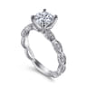 Sadie - Platinum Round Diamond Engagement Ring - 0.12 ct