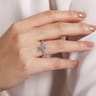 Sadie - Platinum Round Diamond Engagement Ring - 0.12 ct