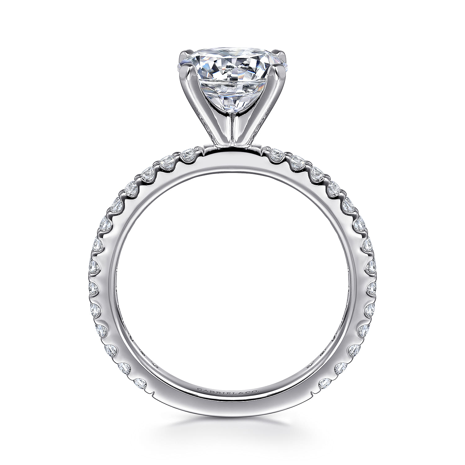 Logan - Platinum Round Diamond Engagement Ring - 0.36 ct - Shot 2