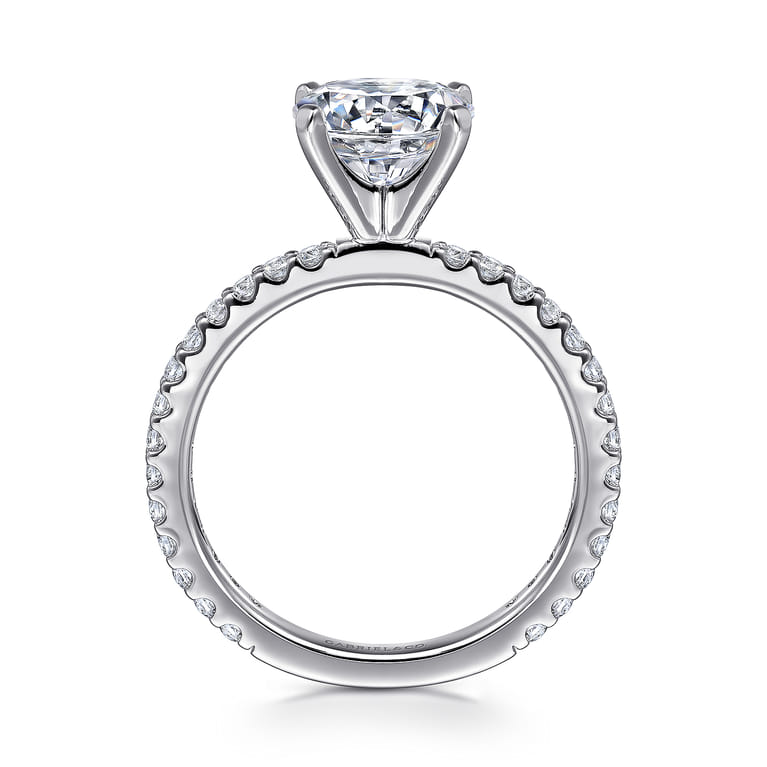Logan - Platinum Round Diamond Engagement Ring - 0.36 ct - Shot 2