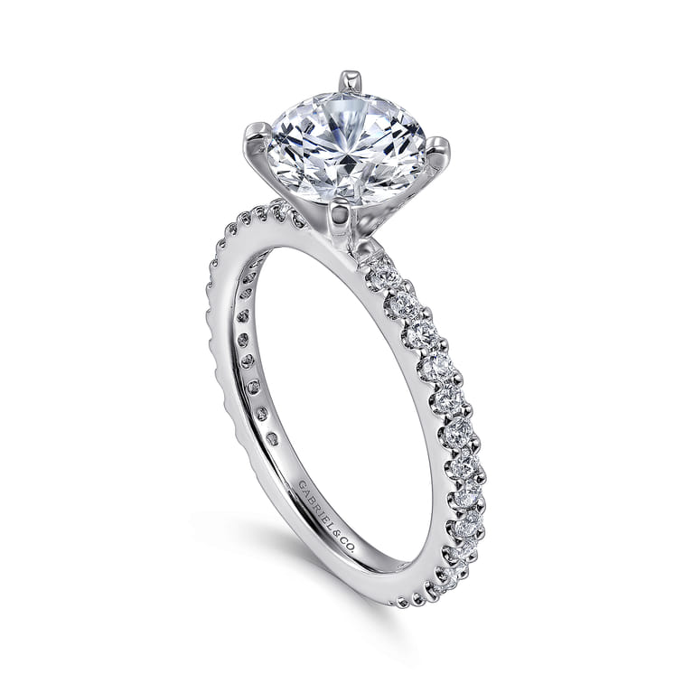 Logan - Platinum Round Diamond Engagement Ring - 0.36 ct - Shot 3