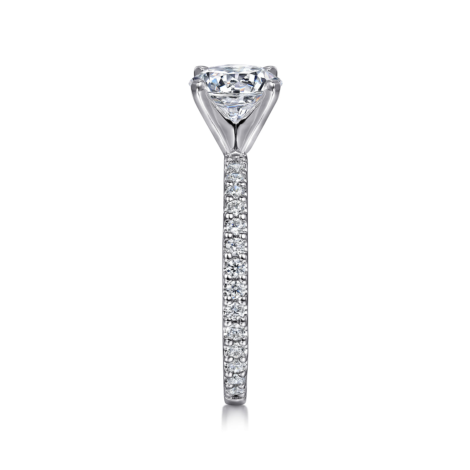 Logan - Platinum Round Diamond Engagement Ring - 0.36 ct - Shot 4