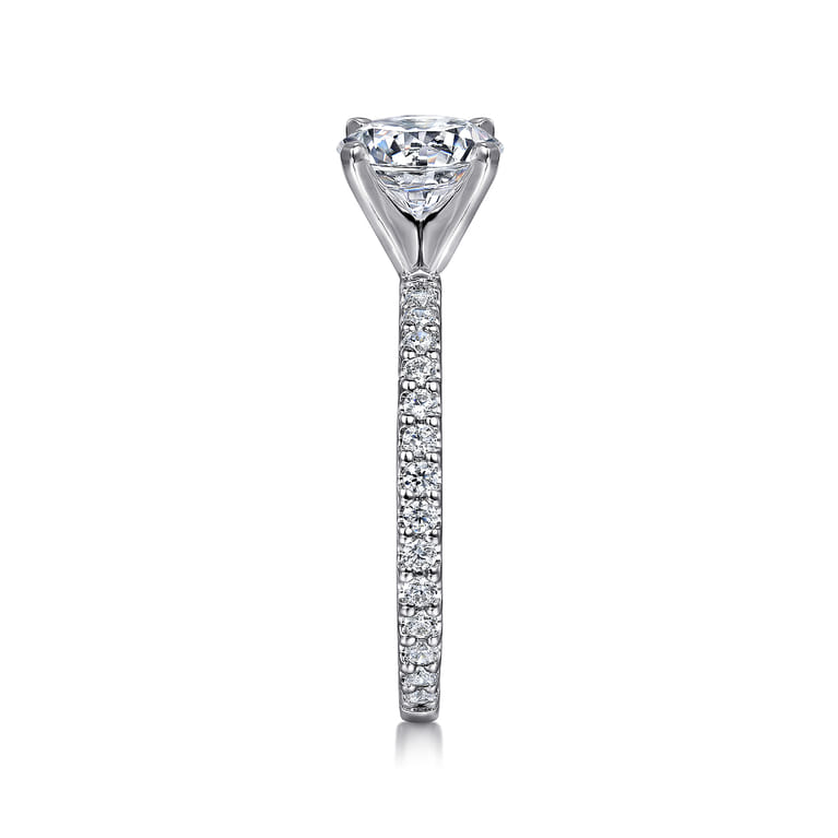 Logan - Platinum Round Diamond Engagement Ring - 0.36 ct - Shot 4