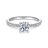 Oyin - Platinum Round Diamond Engagement Ring - 0.16 ct