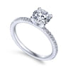 Oyin - Platinum Round Diamond Engagement Ring - 0.16 ct