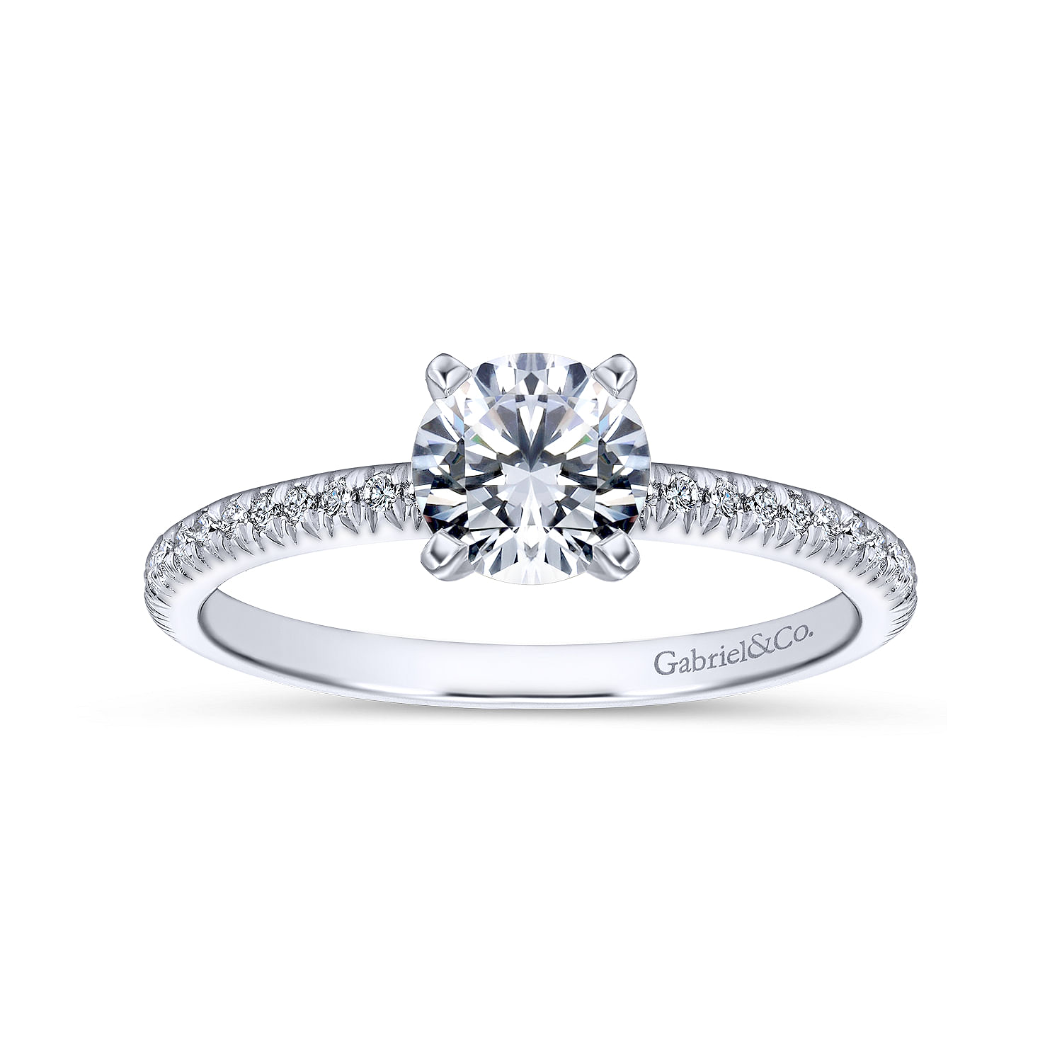 Oyin - Platinum Round Diamond Engagement Ring - 0.16 ct - Shot 5