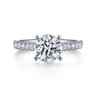 Erica - Platinum Round Diamond Engagement Ring - 0.51 ct