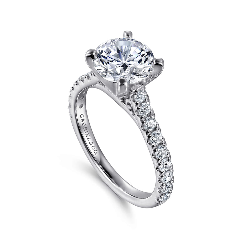 Erica - Platinum Round Diamond Engagement Ring - 0.51 ct - Shot 3