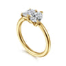 Ayla - 14K Yellow Gold Toi et Moi Pear Shape Diamond Engagement Ring - 0.75 ct
