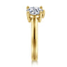 Aveline - 14K Yellow Gold Toi et Moi Round Diamond Engagement Ring - 0.75 ct