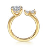 Desire - 14K Yellow Gold Toi et Moi Round Diamond Engagement Ring - 0.3 ct