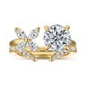 Desire - 14K Yellow Gold Toi et Moi Round Diamond Engagement Ring - 0.3 ct