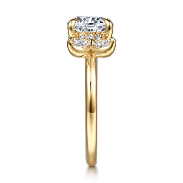 Desire - 14K Yellow Gold Toi et Moi Round Diamond Engagement Ring - 0.3 ct - Shot 5