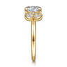 Desire - 14K Yellow Gold Toi et Moi Round Diamond Engagement Ring - 0.3 ct