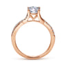 Leigh - 14K Rose Gold Round Diamond Engagement Ring - 0.14 ct