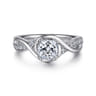 Bailey - 14K White Gold Cushion Cut Diamond Engagement Ring - 0.09 ct